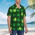 thumbnail image 3 of Gukieu Happy St. Patrick's Day5 Print Men's Short-sleeved Shirts, Button-down Lapel Hawaiian Shirts, T-shirts, Beach Vacation Summer Casual Wear,Medium, 3 of 7