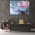 thumbnail image 5 of Mudket Water Droplet on Cherry Blossom Canvas Wall Art, Framed Floral Print, Ready to Hang Wall Decor for Bathroom Living Room Office, Serene Nature Artwork - 12"L x 8"W, 5 of 10