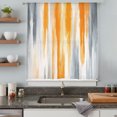 thumbnail image 4 of Orange Gray Sheer Curtains 72 Inch Length, Light Filtering Voile Curtain Panel, Retro Country Abstract Ombre Aesthetic Rod Pocket Drapes Window Treatments for Living Room Bedroom 52"x72", 4 of 9
