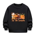 thumbnail image 1 of Aocisk Chandail à Capuchon pour Filles Automne Hiver avec Imprimé Citrouille Manches Longues Col Rond Décontracté Chaud Noir 13-14 Ans, 1 of 3