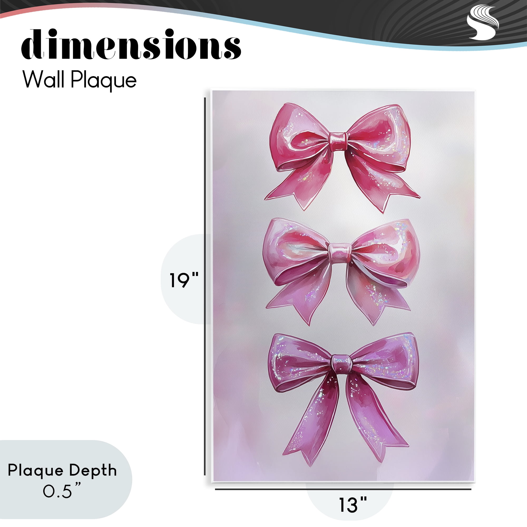 Stupell Industries Blush And Satin Ribbons Wall Plaque Art, design by Annabelle Hall