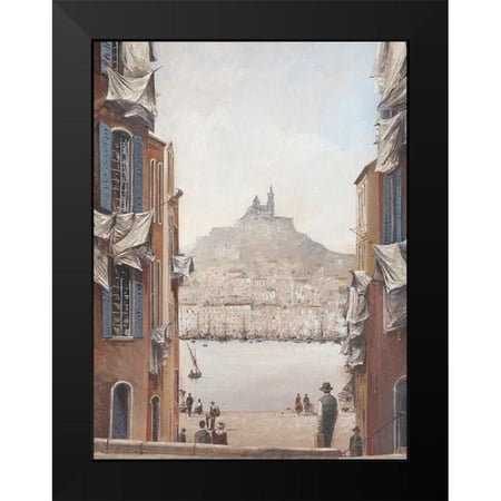 Letestu, Yann 12x14 Black Modern Framed Museum Art Print Titled - Descente vers le vieux port