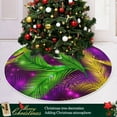 thumbnail image 3 of SKYSONIC Mardi Gras Christmas Tree Skirt Tree Skirt for Holiday Party Home Christmas Day Ornaments 36", 3 of 6