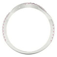 thumbnail image 5 of 0.16 ctw Wedding Band for Women - 14K White Gold Simulated Pink Diamond Stackable Eternity Ring, 5 of 6