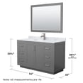 thumbnail image 6 of Wyndham Collection Miranda 54" Plywood Single Bathroom Vanity in Gray/Nickel, 6 of 7