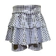 thumbnail image 3 of SUXIAN Girls Skirts Glitter Sequin Tutu Dance Performance With Matching Shorts Sun Skirt For Stage Toddler Girl Skirts Silver_007 8-9 Years, 3 of 3
