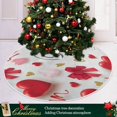 thumbnail image 6 of FMSHPON Valentine's Day Mother's Day Red Heart Love Xmas Christmas Tree Skirt Stand Mat for Holiday Party Decoration Indoor Outdoor 48 inches, 6 of 6