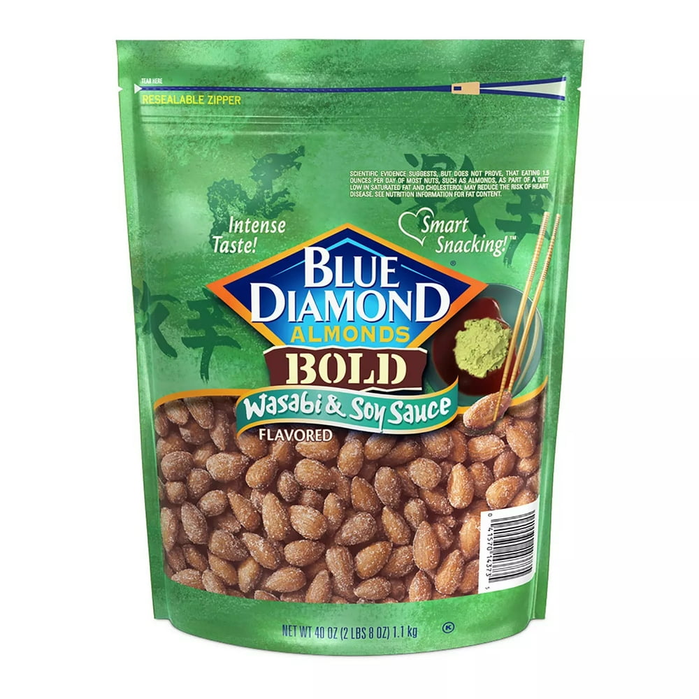Blue Diamond Wasabi and Soy Sauce Almonds (40 Ounce)