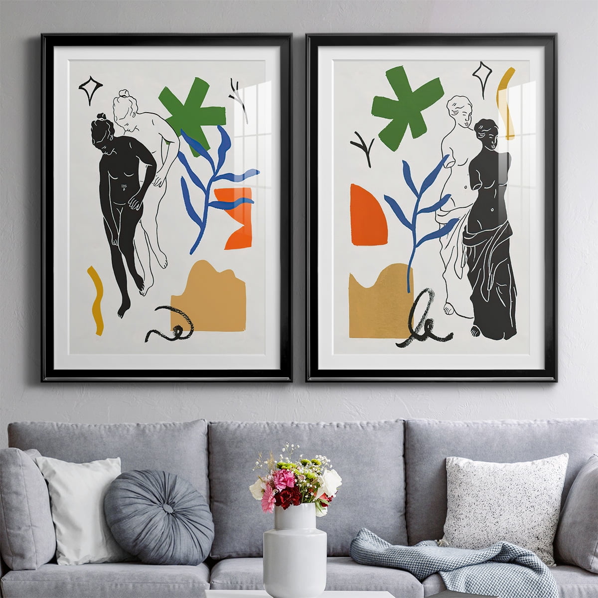 Wexford Home Starry Venus III Premium Framed Print, 18.5" x 24.5" - Ready to Hang, Black (Set of 2)