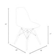 thumbnail image 5 of Inmod Molded Plastic Side Chair with Wood Legs (Set of 2), 5 of 5
