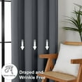 thumbnail image 6 of XUEYU Window Curtains Blackout, Back Tab Curtains 96 Inch, 100% Blackout Curtains Darkening Light Blocking Curtains for Living Room Bedroom Full Light Blocking Curtains 2 Panel Set,W52 x L96, Gray, 6 of 7