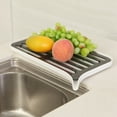 thumbnail image 3 of Plastic Dish Drainer Dryer Tray Large Sink Drying Rack Worktop Drain Kitchen Water Filter Tray-White, 3 of 4