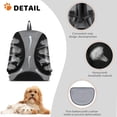 thumbnail image 5 of Gray - Portable Dog Backpack Comfortable Breathable for Small Dogs Puppy Cats Pet Traveling Hiking Camping Carrier Backpacks, 5 of 5