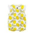 thumbnail image 5 of THDHVS Newborn Casual Outfits,Summer Onesies for Newborn ,Toddler Toddler Girls Short Sleeve Print Color T-Shirt Round Neck Jumpsuit Romper Yellow 6-9 Months, 5 of 7