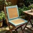 thumbnail image 2 of AYktou Mugwort Floss Cooling Rattan Chair Cushions, 16.5×16.5 Inch Summer Breathable Chair Mat Car Seat Cushion with Embroidered Edge Trimming, Non-Slip Comfortable Seat Pad for Dining Office Chairs, 2 of 7