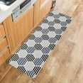 thumbnail image 3 of Kitchen Mat Rug 1 PCS Modern Art Black White Grey Hexagon Geometric Pattern Runner Rug Anti-Fatigue Comfort Memory Foam Standing Mat Non-Slip Floor Door Mat for Bathroom Bedroom 16x47in, 3 of 6