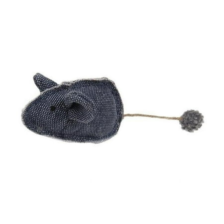 UPC: 0858342755085 | Pet Life CTY6BK Pompom Kitty Mouse Plush Catnip Cat Toy  Black – One Size