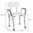 thumbnail image 3 of UBesGoo Shower Chair Bath Seat with Padded Armrests and Back, 3 of 13