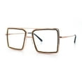 thumbnail image 6 of Rhinestone Jewel Rectangle Metal Rim Chic Blue Light Filtering Computer Eyeglasses Rose Gold Amber Stone, 6 of 8