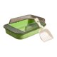 thumbnail image 4 of Caja de arena para gatos, bandeja de arena para gatitos con lados altos, arenero para gatos, resistente y semicerrado Claro y verde, 4 of 9