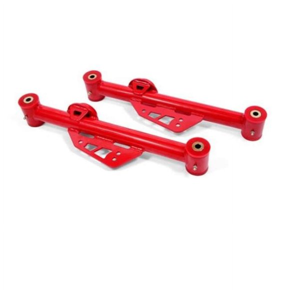 BMR Suspension TCA014R Red Non-Adjustable Lower Control Arms for 1979-1998 Fox Mustang