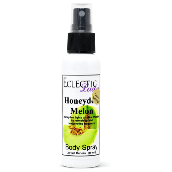 Honeydew Melon Body Spray, Eclectic Lady, Hydrating Mist, Unisex (Double Strength), 2 oz