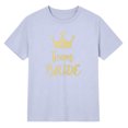thumbnail image 3 of Graphic Tees for Women Casual Wedding Letter Print Crewneck Short Sleeve Tennis Top for Everyday Women’s T-Shirts ??? Purple XXL, 3 of 3