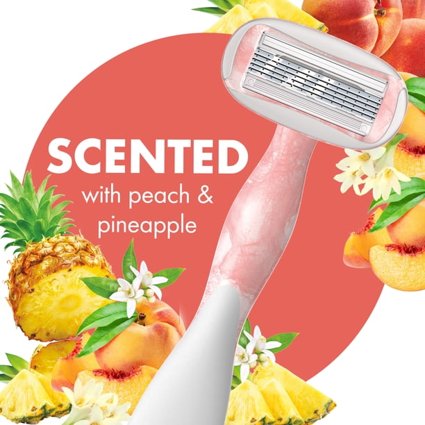 BIC Soleil 5 Escape Women's Razors, 5 Blades, Peach and Pineapple BIC Soleil 5 Escape Women's Razors, 5 Blades, Peach and Pineapple