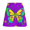 thumbnail image 6 of Colorful Butterfly And Little Friends Women's High Waist Skirt Stretchy Casual Mini Skirt, 6 of 8