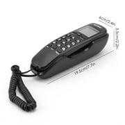 Corded Phone for Home, Durable landline Phone with Large Buttons for Seniors, Versatile Mini Phone for The Home, Office, and More, Black