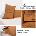 thumbnail image 5 of Simple&Opulence 100% Linen Sheet Set Solid Color-3 Pcs Washed French Linen Bed Sheets-Breathable Bedding Set1 Flat Sheet,1 Fitted Sheet,1 Pillowcase(Twin, Basic Rust), 5 of 9