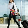 thumbnail image 5 of FORMRS Canvas Laptop Tote Bag for Women with 15.6" Computer Compartments Shoulder Handbag, Retro Geometric, 5 of 7