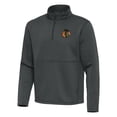 thumbnail image 2 of Men's Antigua Pewter Chicago Blackhawks Twist Quarter-Zip Pullover Jacket, 2 of 3