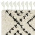 thumbnail image 5 of SAFAVIEH Moroccan Fringe Janie Geometric Shag Area Rug, Cream/Charcoal, 5'1" x 7'6", 5 of 6