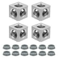 thumbnail image 1 of MasteelfCA 1 Ensemble 4 Pcs Support d'Angle Profil en Aluminium (Argent), 1 of 7