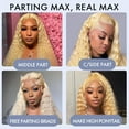 thumbnail image 4 of 28" 613 Deep Wave Wig Human Hair, 13x6 Blonde Lace Front Wigs Human Hair, Pre Plucked, 4 of 6