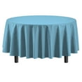 thumbnail image 5 of Exquisite 12 Premium Sky Blue Plastic 84" Round Waterproof Party Tablecloths, 5 of 7