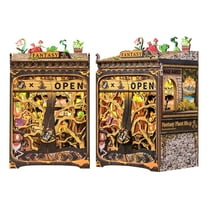 Diy Miniature Owl Bookstore Book Kit, 3D Wooden Puzzle For S Teens Beginners, Dollhouse Library Bookshelf Decor, Creative Craft Kit With Light, Family Friends Gift, 1-2 Hour