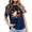 Blue, variant on Halloween Shirts for Women Graphic Short Sleeve T Shirt For Everyday Wear Soft Crew Neck Tee With Playful Pattern And Black L