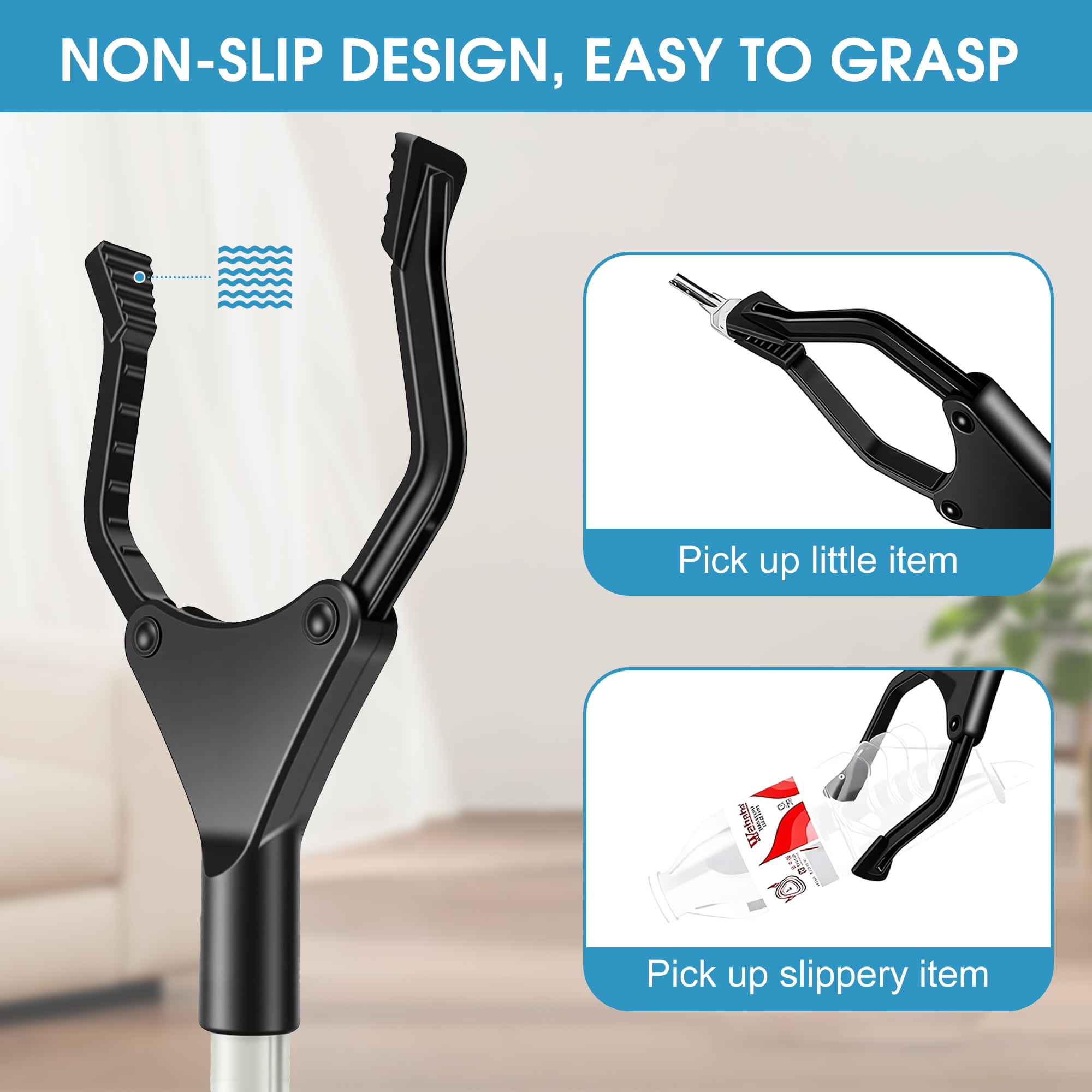 32" Grabber Reaching Tool, Grabber Reaching Assist Pick up Tool for Elderly, Lightweight Foldable Trash Claw Grabber Reaching Assist Tool Litter Picker for Trash Pick Up