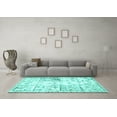 thumbnail image 3 of Ahgly Company Indoor Rectangle Persian Turquoise Blue Traditional Area Rugs, 7' x 10', 3 of 4