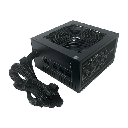 Apevia ATX-ES700W Essence 700W ATX Semi-Modular Gaming Power Supply with Auto-Thermally Controlled 120mm Black Fan, 115/230V Switch, All Protections