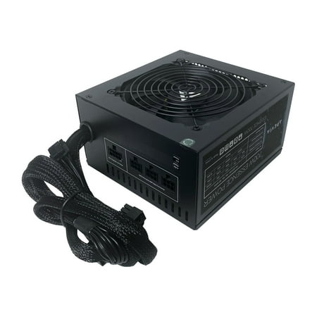 Apevia ATX-ES700W Essence 700W ATX Semi-Modular Gaming Power Supply with Auto-Thermally Controlled 120mm Black Fan, 115/230V Switch, All Protections