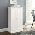 thumbnail image 2 of Pemberley Row Wood Distressed White Accent Cabinet Rectangular Adjustable Shelves 41.25" Unassembled, 2 of 8
