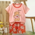 thumbnail image 3 of Penkiiy Kids Summer Animal Print Outfit 2-Piece Set - Ultra-Soft & Breathable Cotton T-Shirt + Shorts for Boys & Girls, 3 of 4