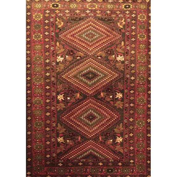 Ahgly Company Indoor Rectangle Persian Brown Traditional Area Rugs, 7' x 9'