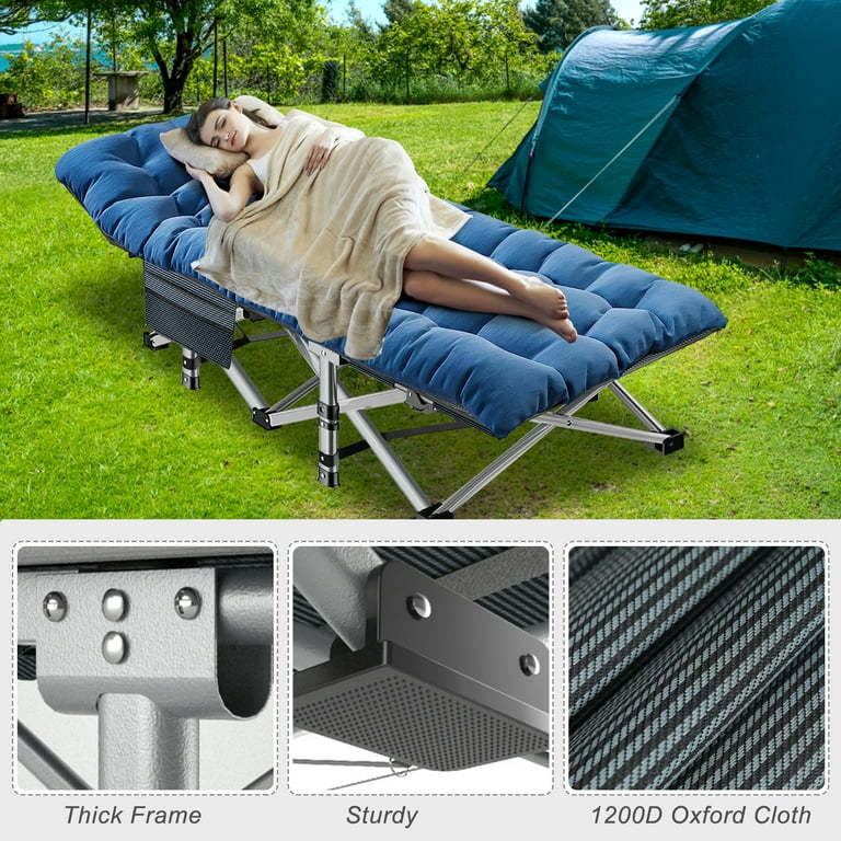 Slsy 2 Pack Portable Folding Bed Cots Foldable Single Travel Mattress Lightweight Heavy Duty with Carry Bag Walmart