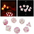 thumbnail image 4 of Juego de mesa de 7 dados multicaras, Trpg, DND, dados poliédricos para amantes, juego de dados, regalo, juego de guerra, ocio, entretenimiento, juego de dados, casino. Rosado, 4 of 9