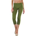thumbnail image 6 of ToBeInStyle Women's Rhinestone Accent Ruched Capri Leggings, 6 of 6