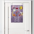 thumbnail image 2 of Oriental Hanging Pocket Organizer, Monochrome Design Folkloric Motif Illustration, Printed Polyester Storage Bag with Pockets, 14" x 20", Pastel Purple Mauve, 2 of 2